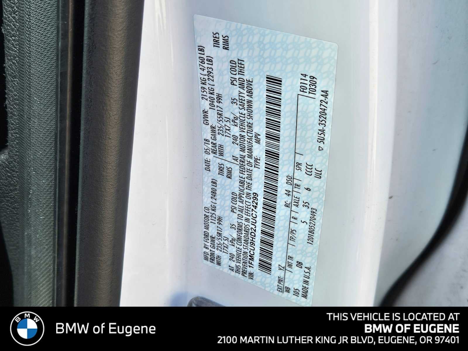 2018 Ford Escape SEL