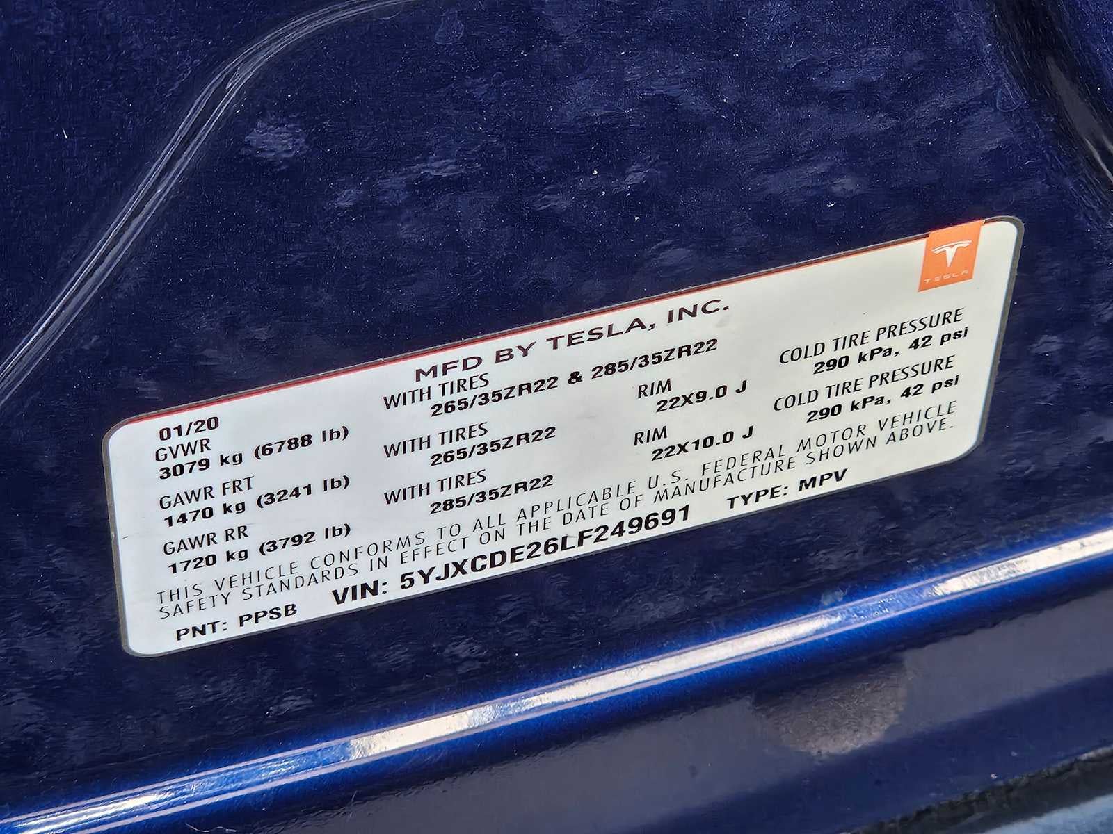 2020 Tesla Model X Long Range