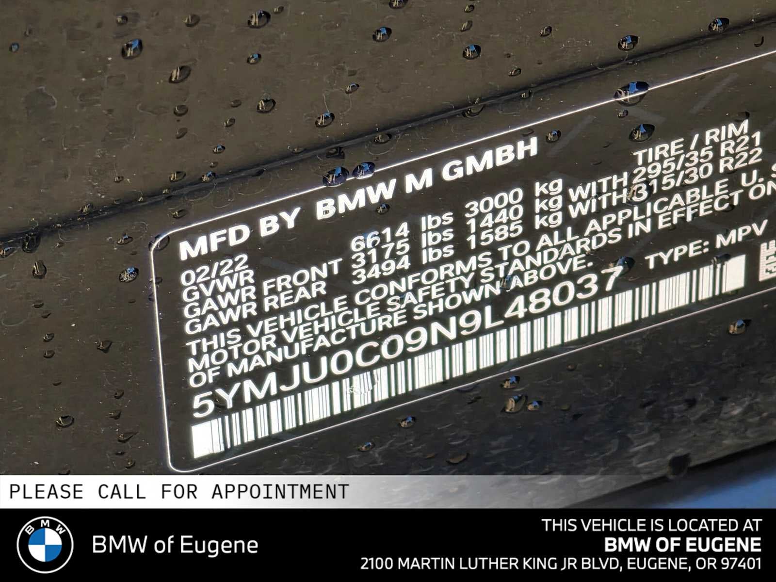 2022 BMW X5 M Sports Activity Vehicle