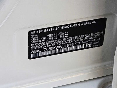 2019 BMW 5 Series 540i xDrive