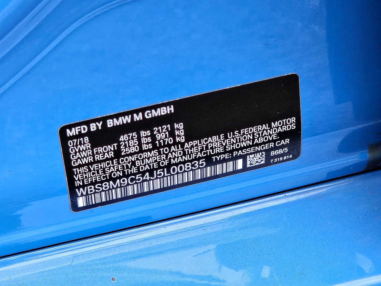 2018 BMW M3 Sedan Sedan