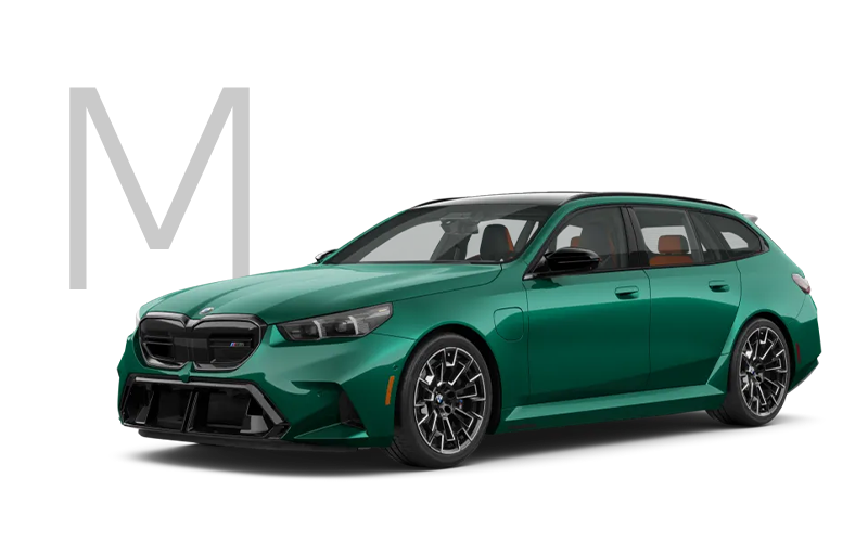 The new BMW M5 Touring in green with M logo. | BMW of Portland in Portland OR