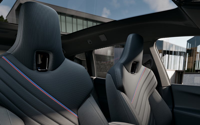 Interior seats and upholstery of the BMW iX M70. | BMW of Portland in Portland OR