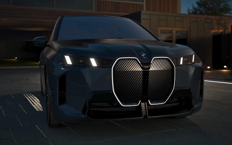 The BMW iX illuminated kidney grille. | BMW of Portland in Portland OR