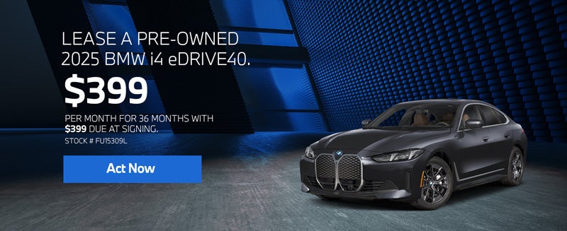 2025 BMW i4 eDrive40 Lease from $399 per month for 36 months