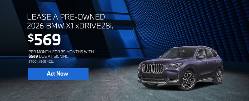 2026 BMW X1 xDrive28i Lease from $569/mo, $569 due at signin