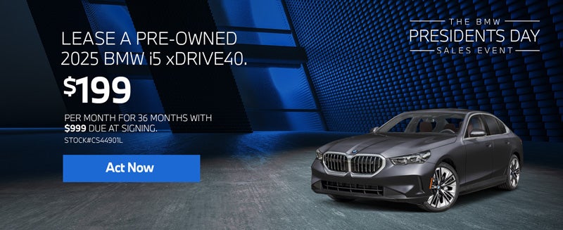 2025 BMW i5 xDrive40 Lease for $199 per month for 36 months.