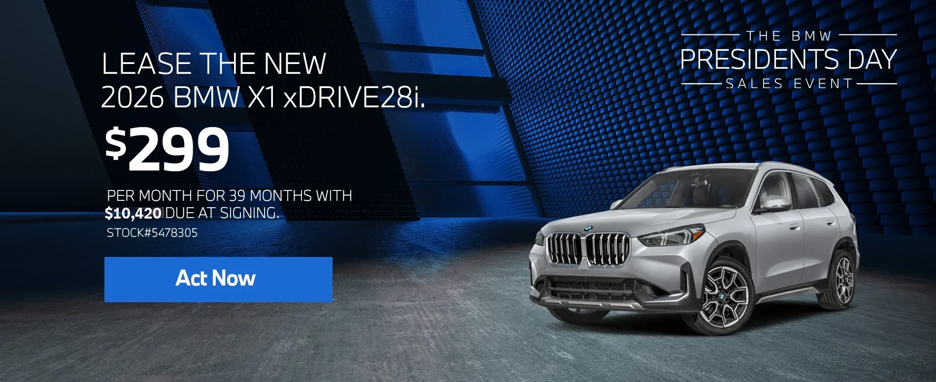 2026 BMW X1 xDrive28i Lease for $299 per month for 39 months