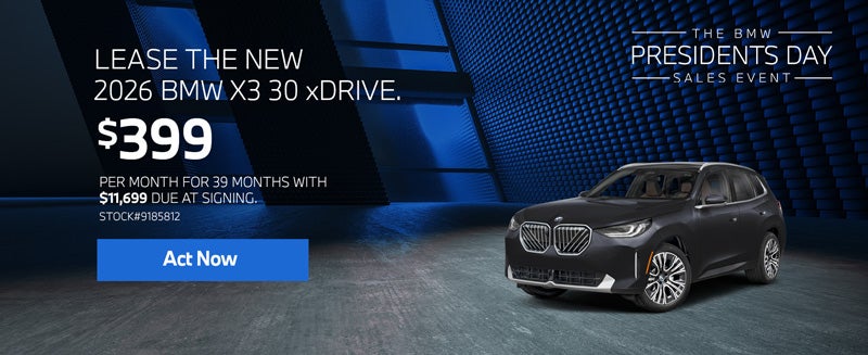 2026 BMW X3 30 xDrive Lease for $399 per month for 39 months