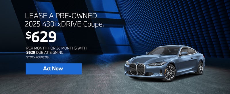 2025 BMW 430i xDrive Lease from $629/mo, $629 due at signing