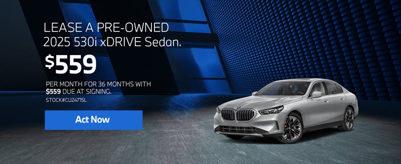 2025 BMW 530i xDrive Lease from $559/mo, $559 due at signing
