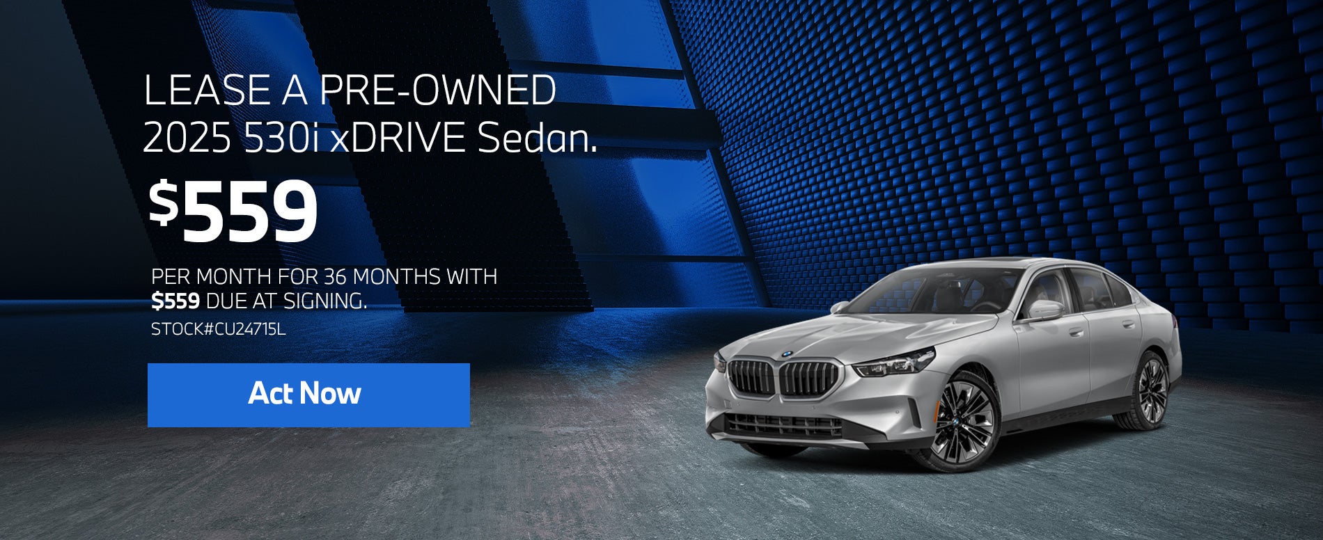 2025 BMW 530i xDrive Lease from $559/mo, $559 due at signing