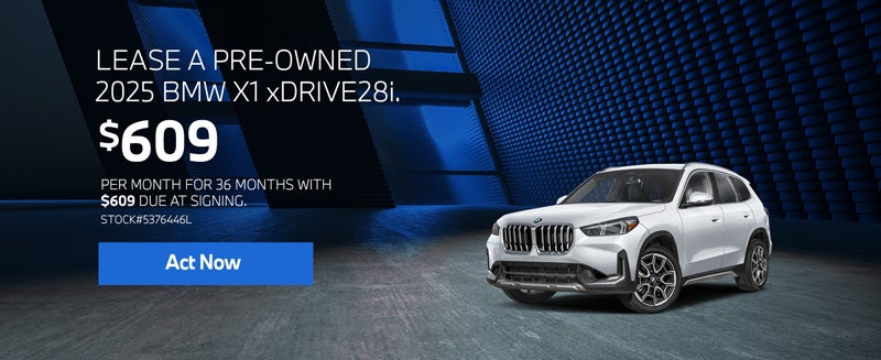 2025 BMW X1 xDrive28i Lease from $609/mo, $609 due at signin